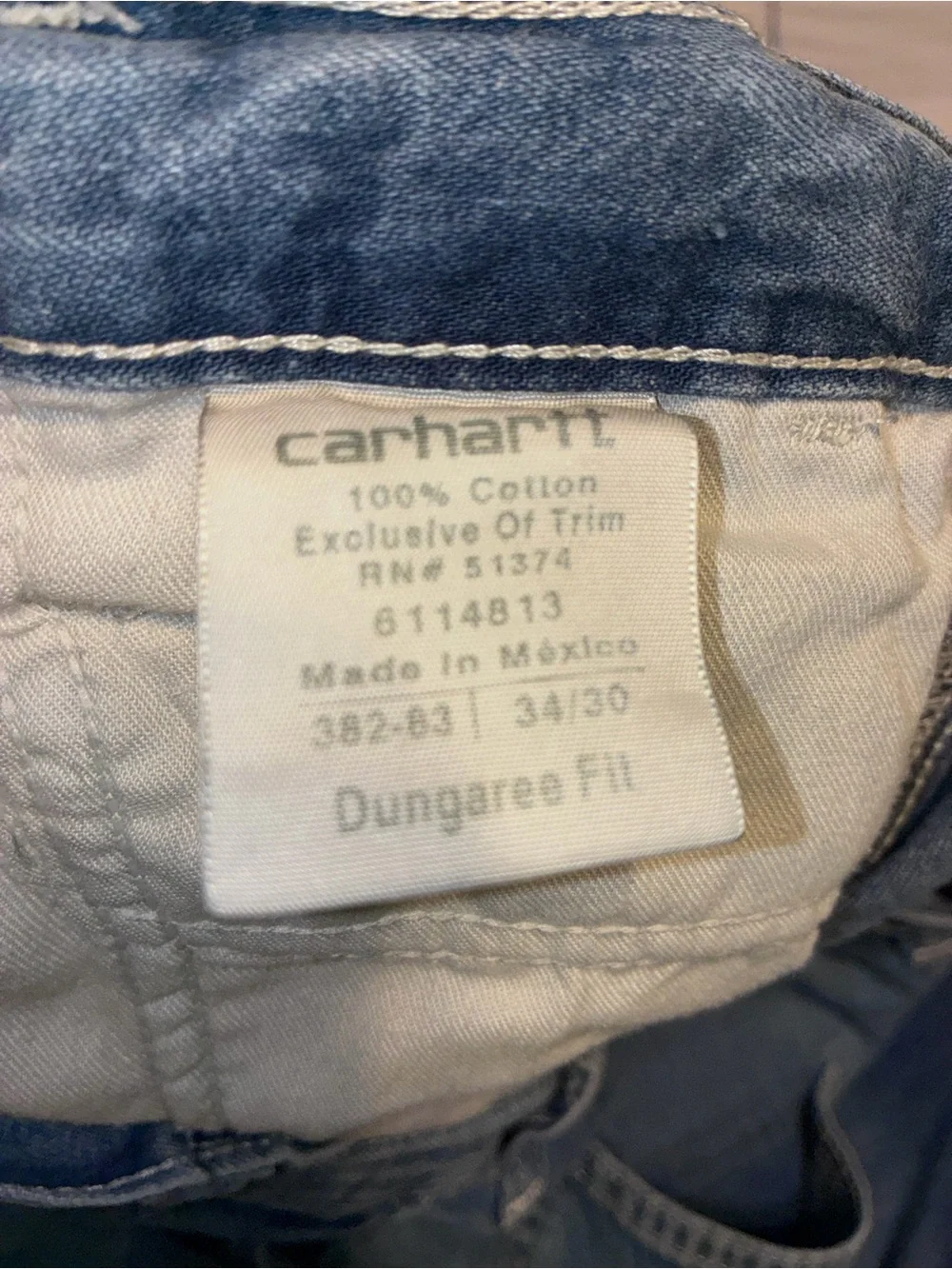 Y2K Carhartt Men's Distressed Dungaree Jeans